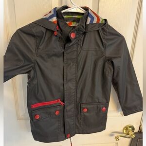 5/6•Urban Republic Kids Black Raincoat with Colorful Details